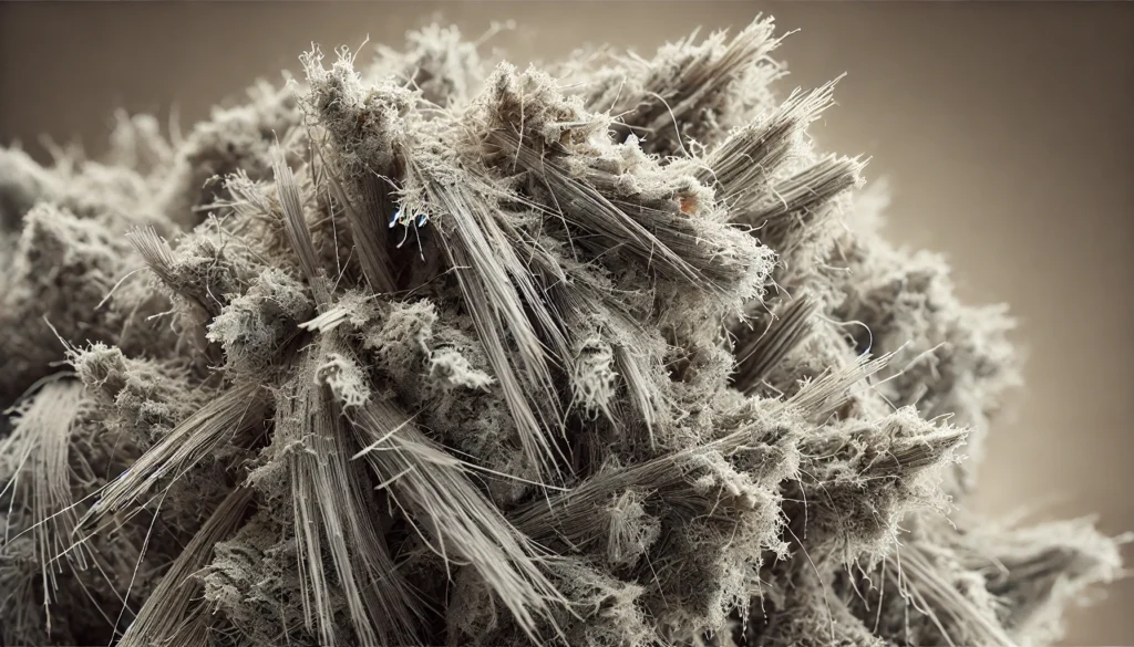 Is your home hiding a danger? What does asbestos looks like? 2 asbestos fibers close up