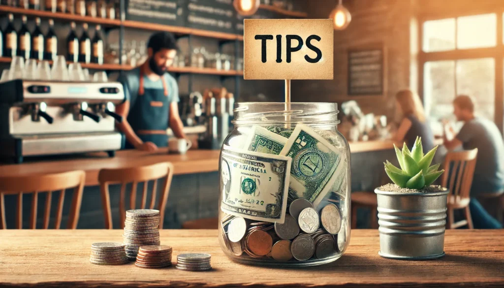 Solved! To Tip or Not to Tip Gutter Cleaners? 1 tip jar for gutter cleaners