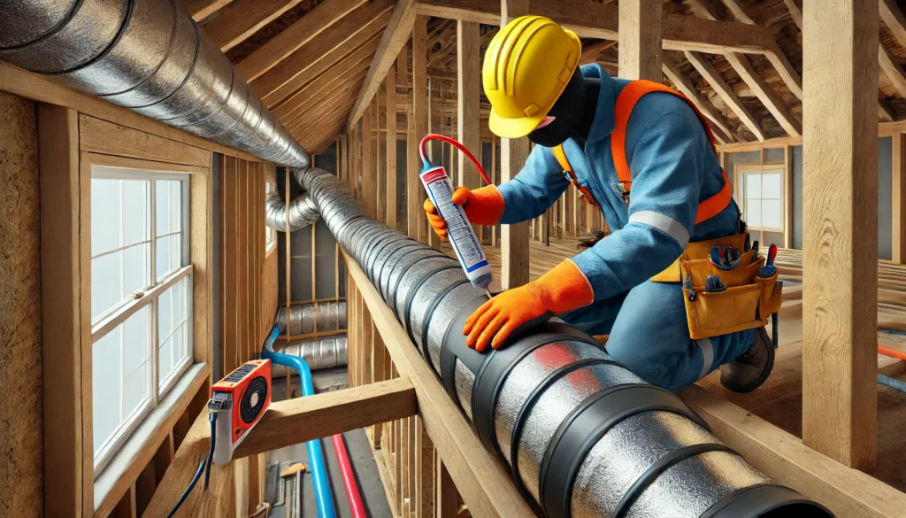 Answered: Top 5 Air Duct Sealing Methods 2 contractor apply mastic duct sealant